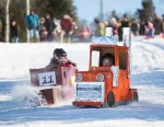 Two kids homemade sleds, the Festival of Outdoor Rinks, Whitney